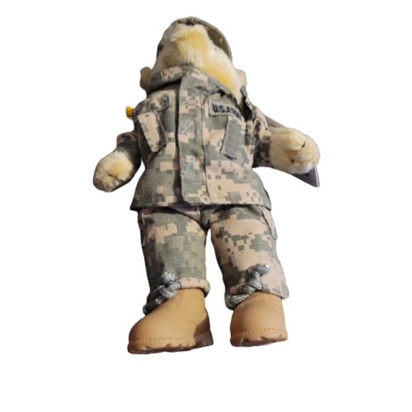 ARMY Bear Stuffed Animal Plush forces of America Military 11" Camo boots Teddy - Picture 2 of 14